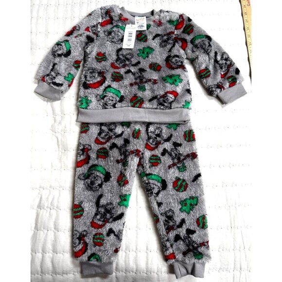 Disney Baby's Mickey Mouse CHRISTMAS Sherpa Fleece Set 24 Mo Unisex Infant NWT - Picture 1 of 8